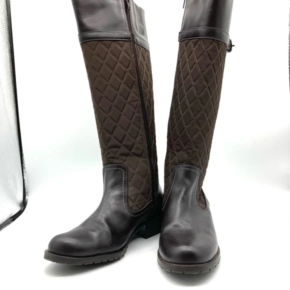 Talbots Brown Tamera Quilted Riding Boots - Picture 11 of 15